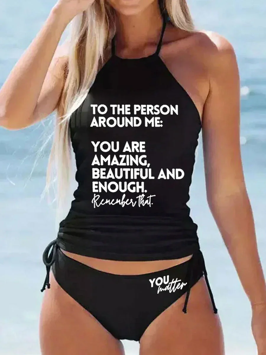 You Are Amazing Beautiful And Enough Two-Piece Tankini Se