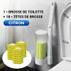 🏆✨Ensemble de Brosse &agrave; Toilettes avec T&ecirc;tes de Remplacement Jetables