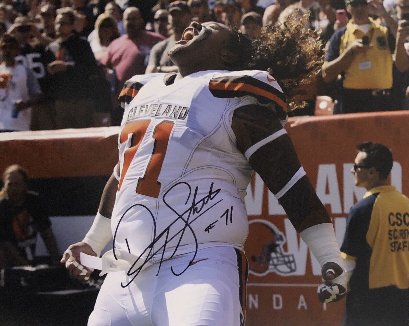 Danny Shelton Signed Autographed Cleveland Browns 8x10 Photo Poster painting Patriots Coa