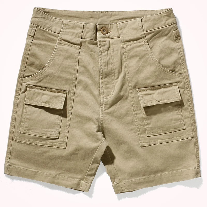 Vintage Stretch Casual Multi-Pocket Cargo Shorts