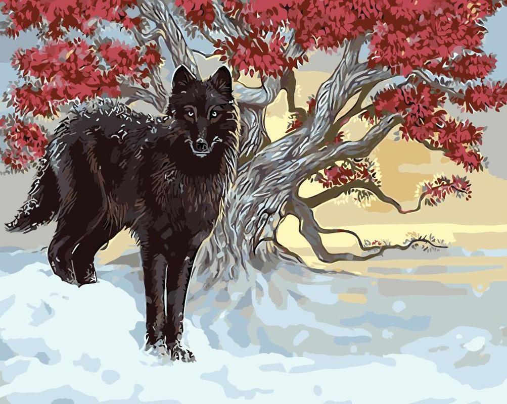 

Black Wolf – Paint By Numbers - 40*50CM, 501 Original