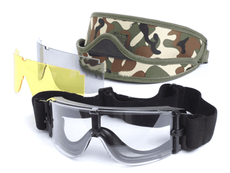 Cs Goggles-X800 Military Tactical Army Ballistic Goggles Goggles Riding Motorcycle Ski Safety Sport Protection + 3 Lenses