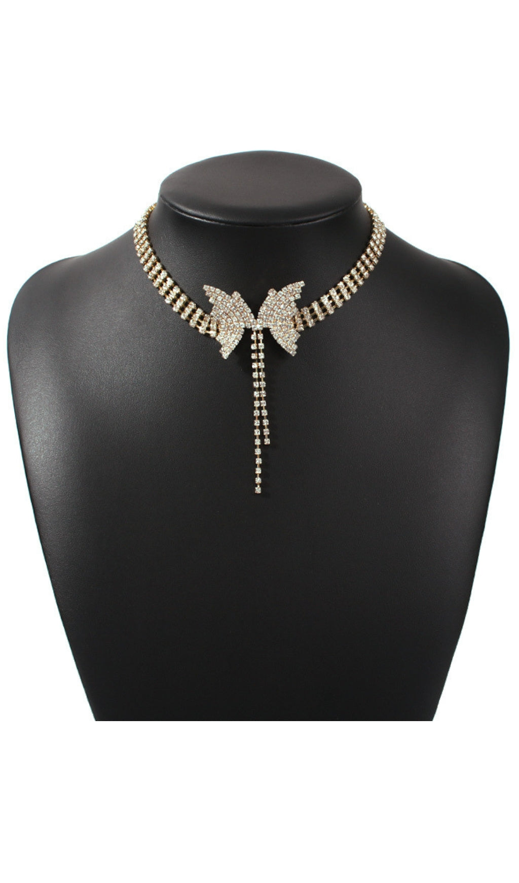Gold Diamond Butterfly Choker Flowering Girl