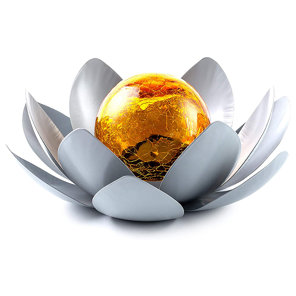 

LED Solar Lotus Cracked Glass Ball Waterproof -Solar Light, 501 Original