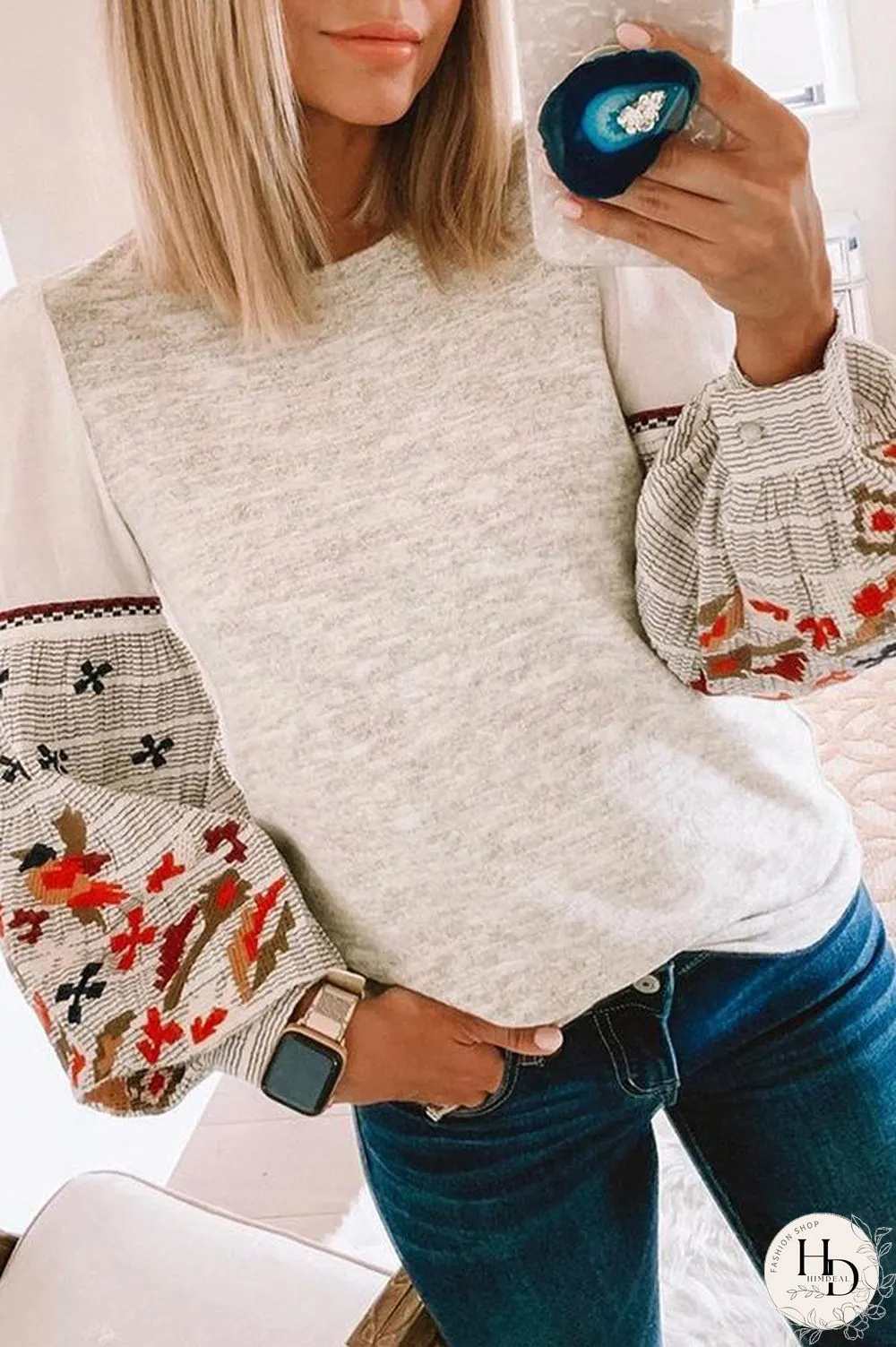 Round Neck Long Sleeve T-shirt P14433