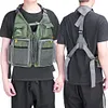 Outdoor Fishing Vest Multi-Pockets Oxford Cloth Sea Fishing Coat for Adult&Teen
