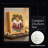 (25x25cm)DIY Pearl Painting Xmas Framed Handmade Pearl Material Art Kit Living Room Decor