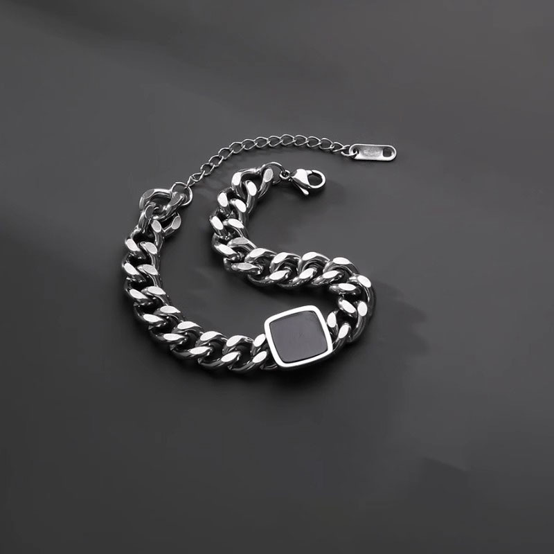Men's Square Cuban Bracelet Titanium Steel Jewelry