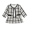 Autumn Winter Kid Baby Girls Clothes Plaid Tops Tutu Dress 2PCS Sets