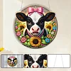 Cow DIY Diamond Painting Hanging Pendants Acrylic Crafts Kit for Home Wall Decor