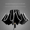 Smart Electric Reverse Umbrella Fully Automatic Reflective Strip Car Men's Folding Umbrella For Sunny And Rainy Days