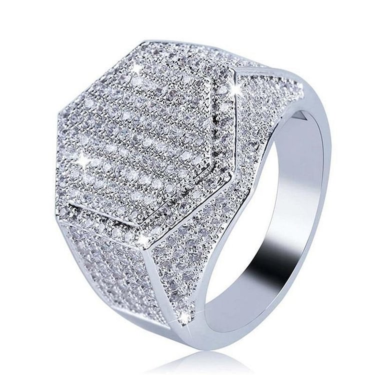 Hip Hop Fashion Men Iced Out Rings