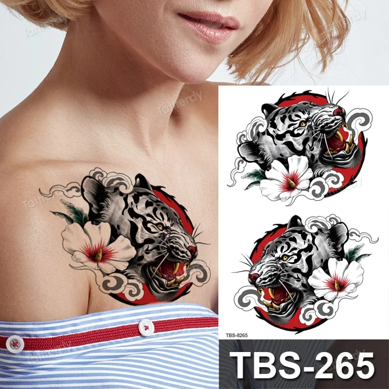 dragon wing snake temporary tattoo sticker waterproof black henna anime body art tattoo fake water transfer decal sexy for women