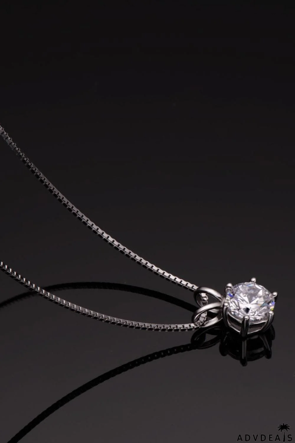 925 Sterling Silver 1 Carat Moissanite Pendant Necklace