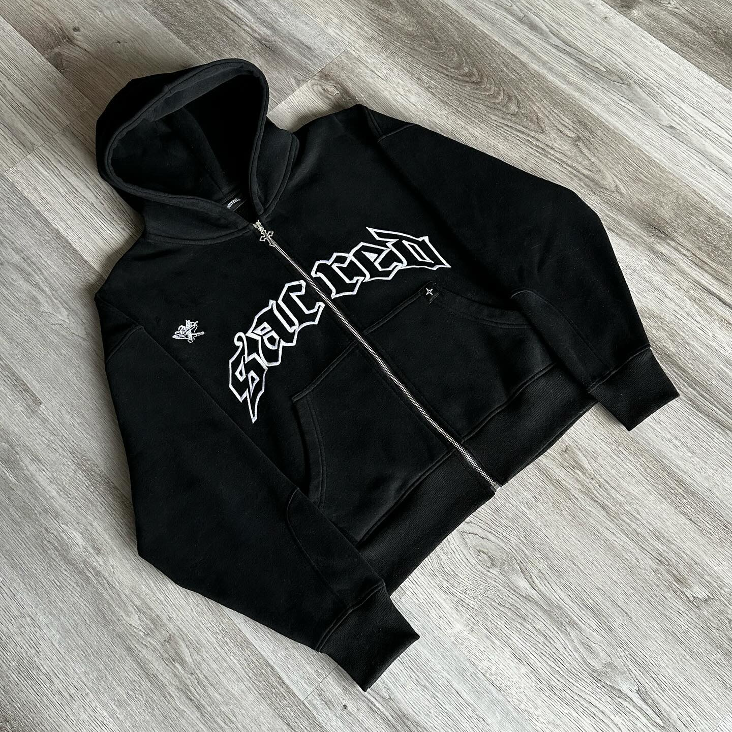Statement Street Style Print Zip-Up Hoodie