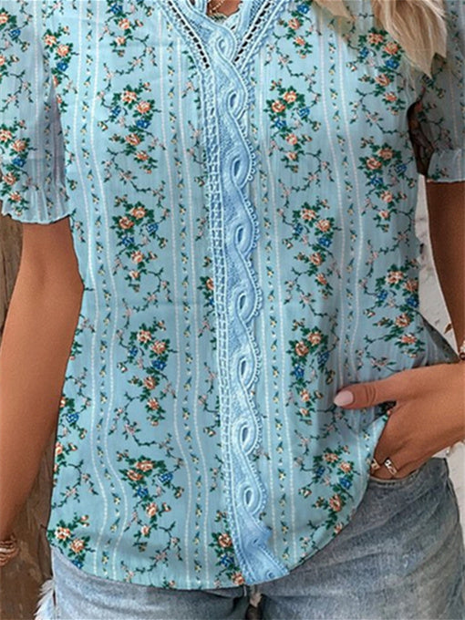 Women Half Sleeve V-neck Solid Color Dress