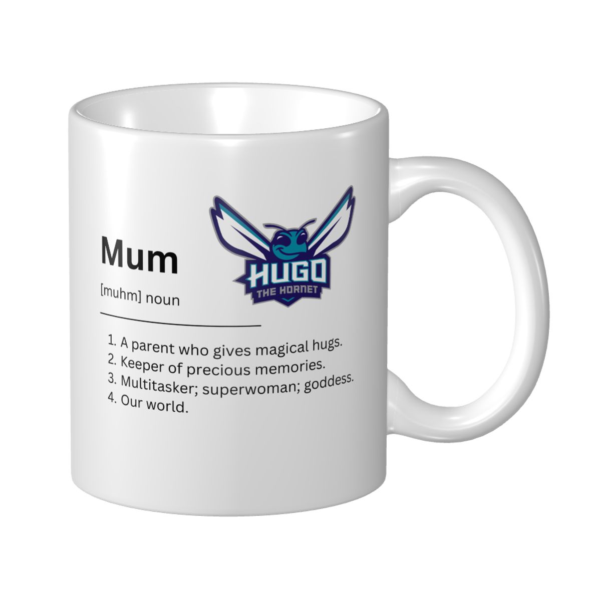 Charlotte Hornets Minimalist Dictionary Mother's Day Ceramic Mug