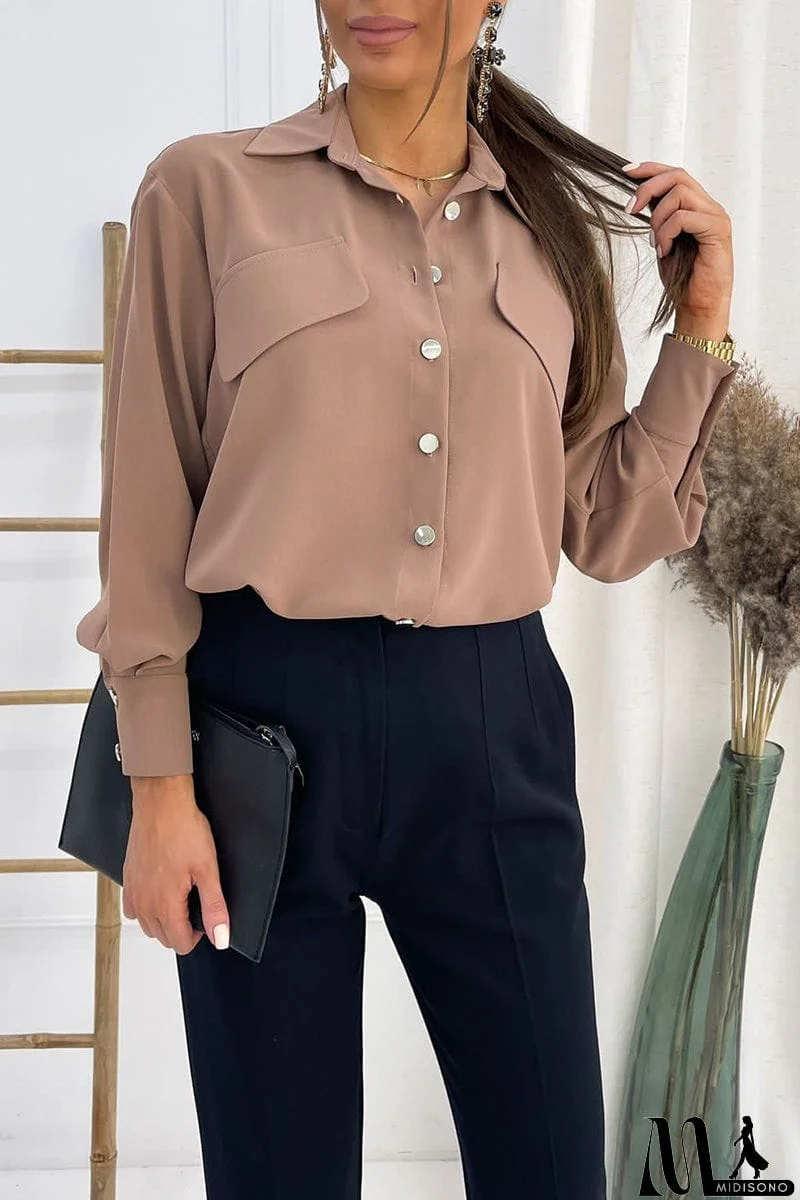 MidiSono - Drop Shoulder Button Shirt