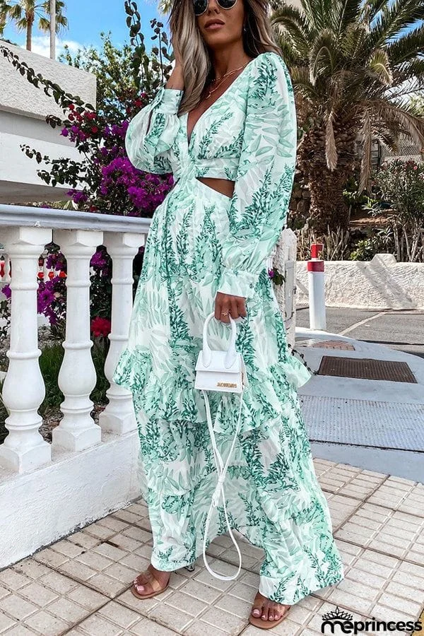 Oceans of Love Cutout Maxi Dress