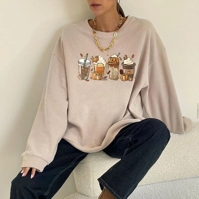 Fall Coffee Shirt Halloween Pumpkin Sweatshirt - Neojana