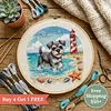 Schnauzer Seaside Puppy-14CT Stamped Cross Stitch 30*30cm tapestrymarket