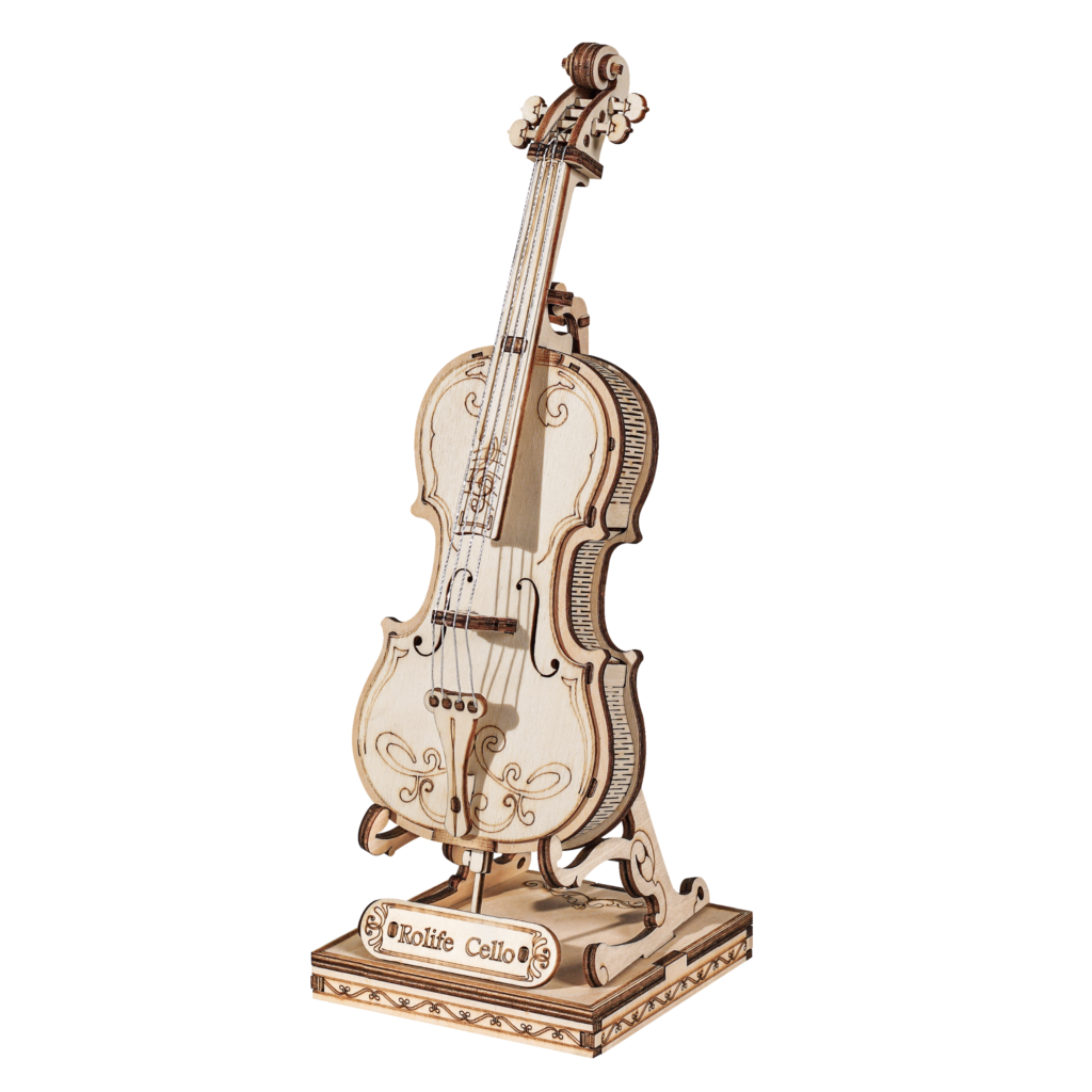 Wooden Puzzle 3D Musical Instrument Assembly Saxophone Cello