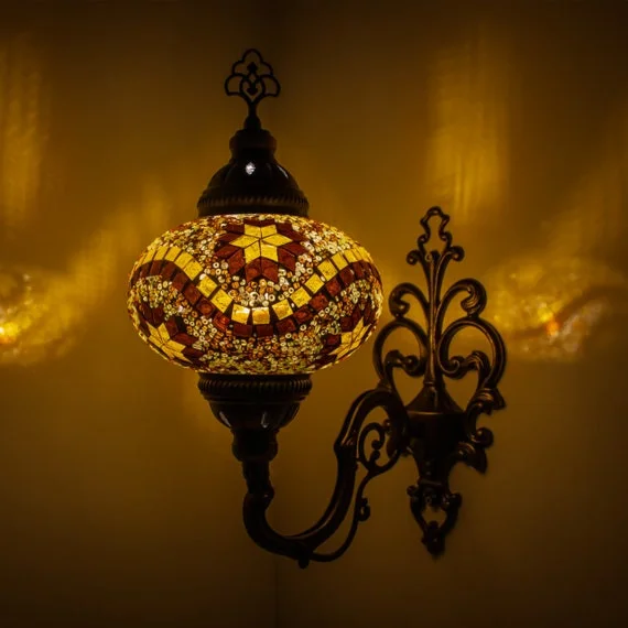 Turkish Moroccan Mosaic Wall Sconce Lamp