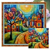 (Multi-Style) Colorful Houses-14CT/18CT Stamped/Counted Cross Stitch 40*40cm/15.75*15.75in
