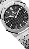 Silver 904L Steel Black Dial - Watch - 33mm