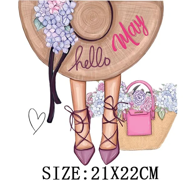 Beautiful Legs Thermal Stickers On T-shirt DIY Washable Iron On Transfers For Clothing Funny Design Patches On Clothes Appliqued