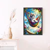 Diamond Painting-DIY Full Round Drill Hammock Cat(60*40 CM)