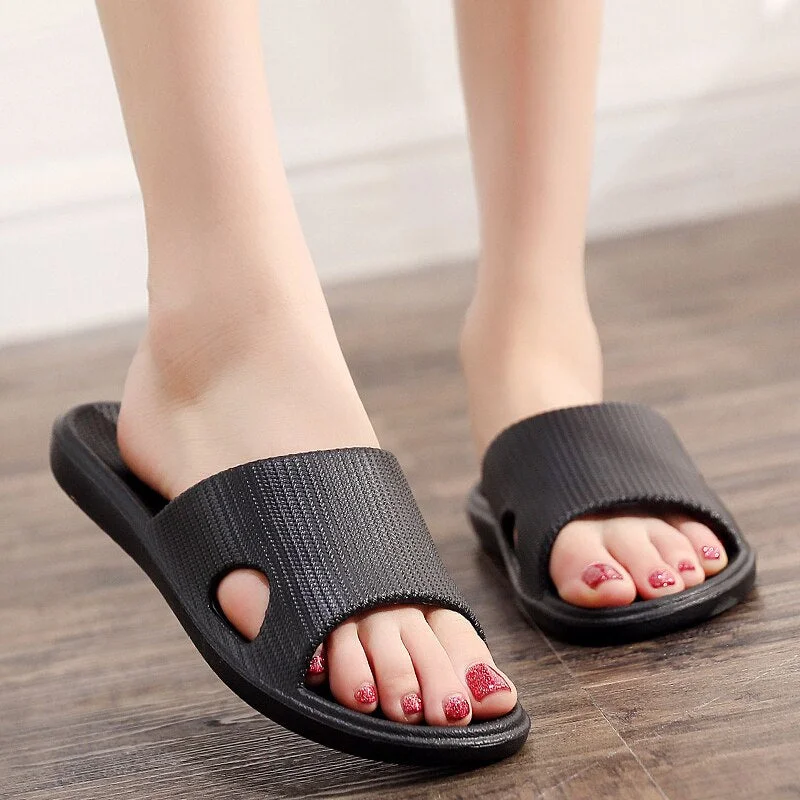 2021 New Slippers Female Indoor Household Simple Bathroom Bath Non-Slip EVA Sole Sandals And Slippers Summer Men's Home Shoes