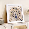 5D DIY Partial Special Shaped Drill Diamond Painting Kit Peacock Decor With Frame Kit 18x18cm