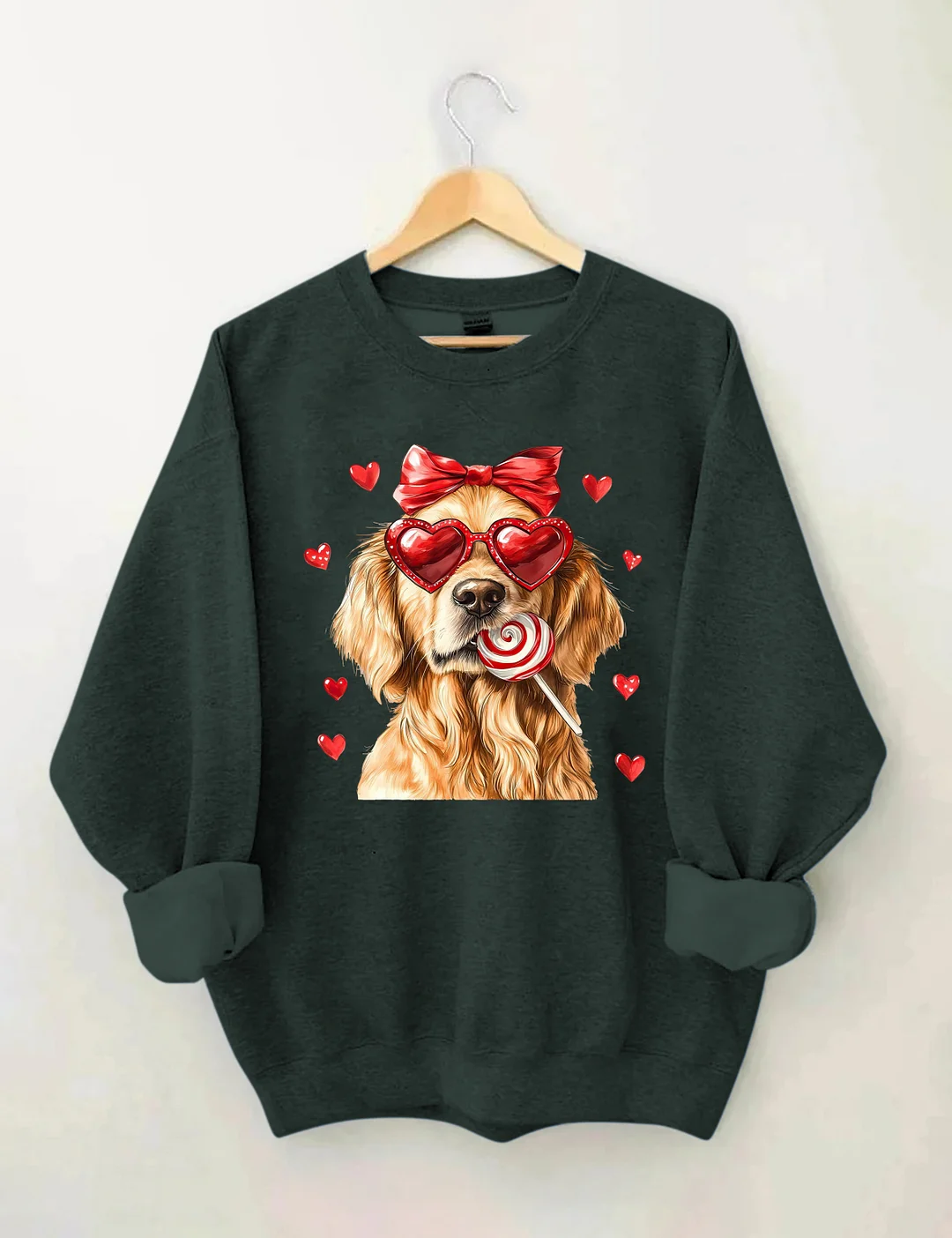 Cute Valentine Golden Retriever Sweatshirt