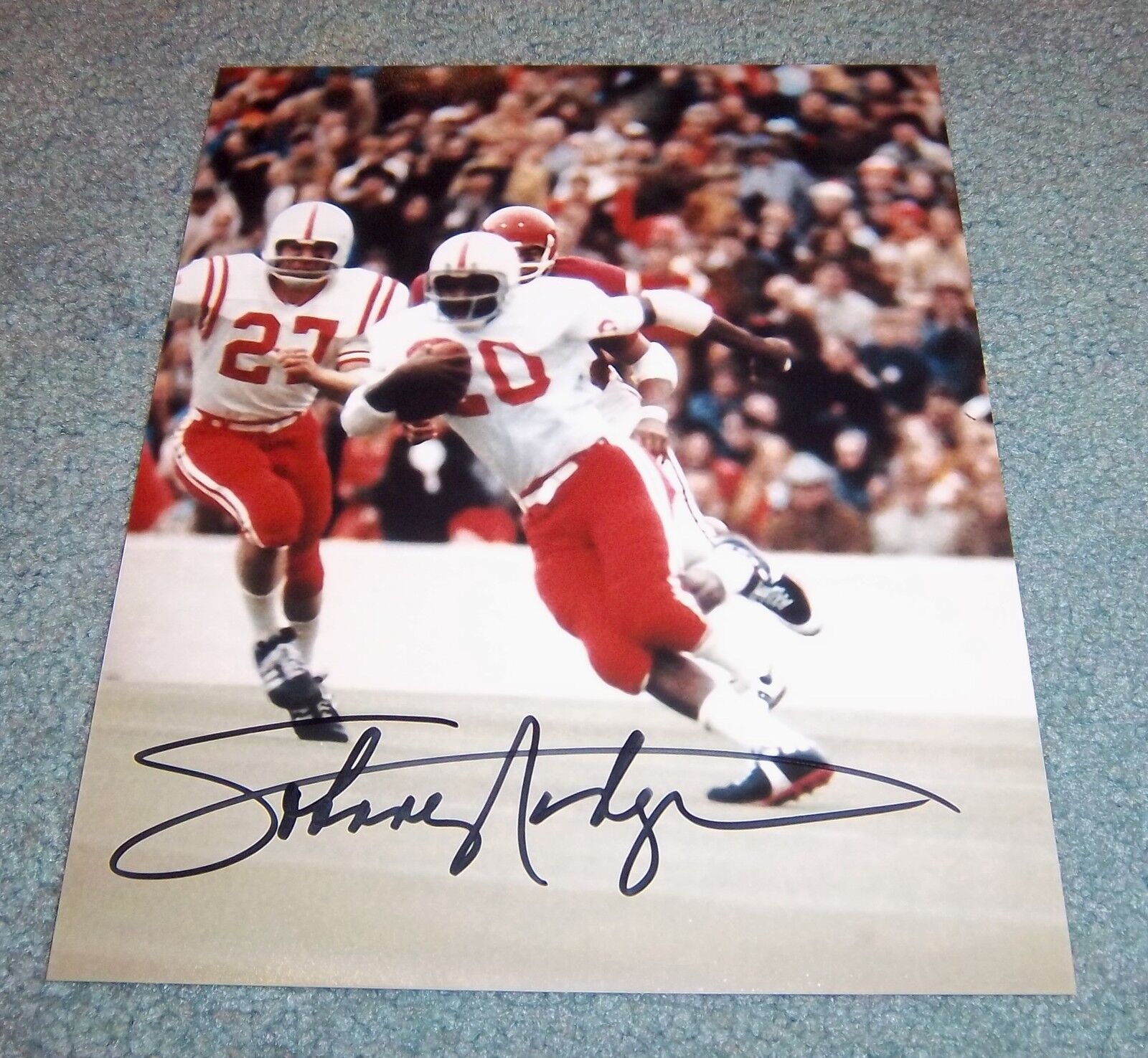 Nebraska Huskers Johnny Rodgers Signed Autographed 8x10 Photo Poster painting 1972 Heisman C