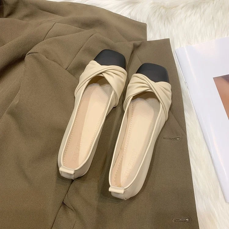 Churchf Churchf 2024 Spring Shallow Mouth Flat Single Shoes Casual Women's Shoes Soft Leather Soft Bean Shoes Evening Evening Wind Work Women's Shoes
