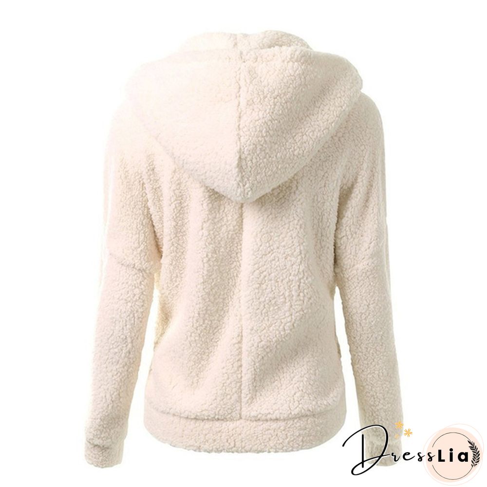 Woman Clothes Warm Autumn Winter Thicken Fleece Coat Zip Up Hooded Slim Parka Jacket Overcoat Woman Hoodie Plus SizeS-5XL