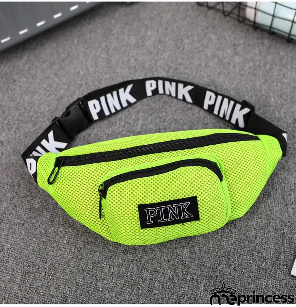 PINK Letter Sports Waist Bags