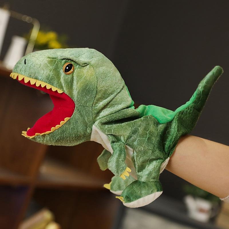 Plush Dinosaur Stuffed T-rex Hand Puppets Toy with Working Mouth for Toddler Kids
