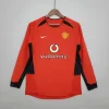 Retro 2002-04 Long Sleeve Manchester United Soccer Jersey Home