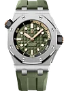 Green Rubber Strap 904L Steel - Automatic - 42mm