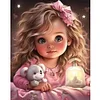 Diamond Painting -DIY Round Drill Sweet Girl(40x50cm)