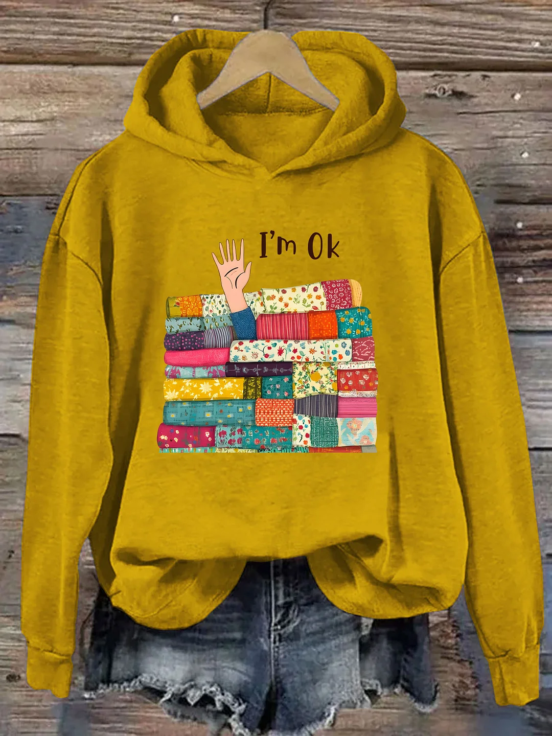 I&rsquo;m OK Buried In Fabric Hoodie