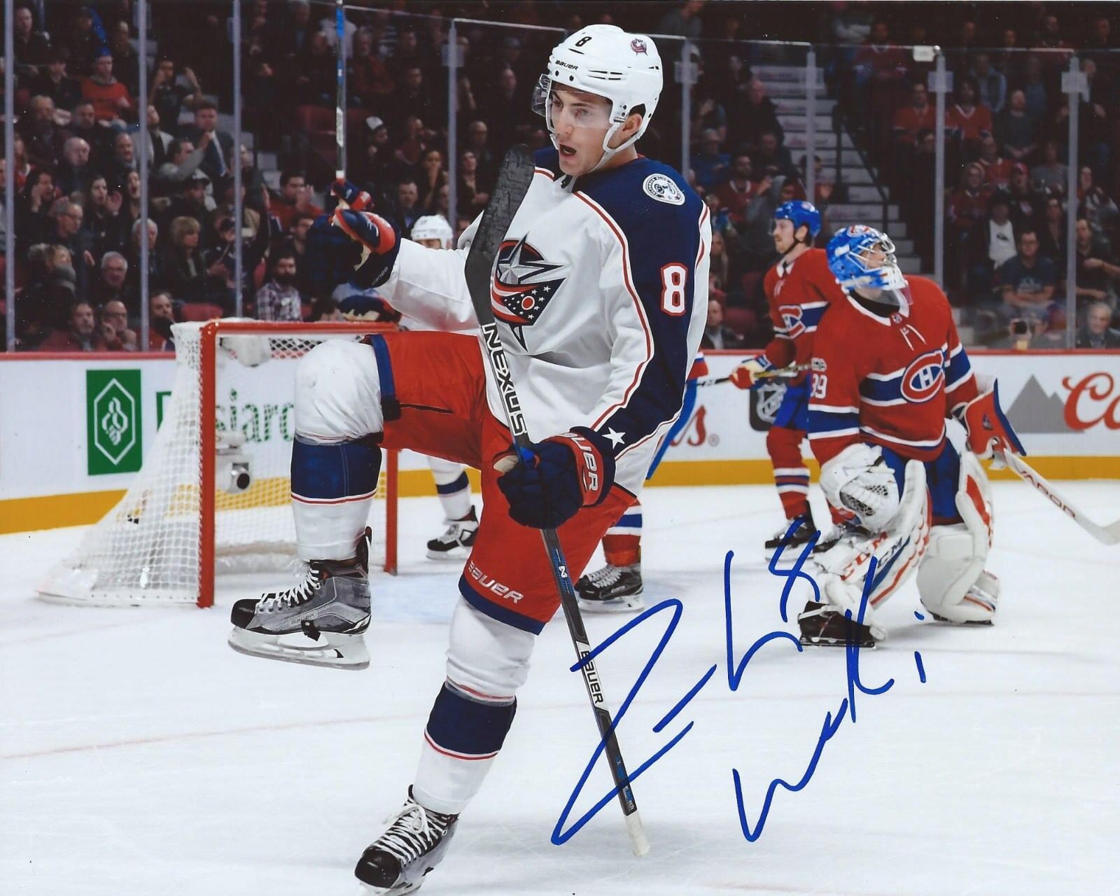 Zach Werenski Signed 8x10 Photo Poster painting Columbus Blue Jackets Autographed COA F