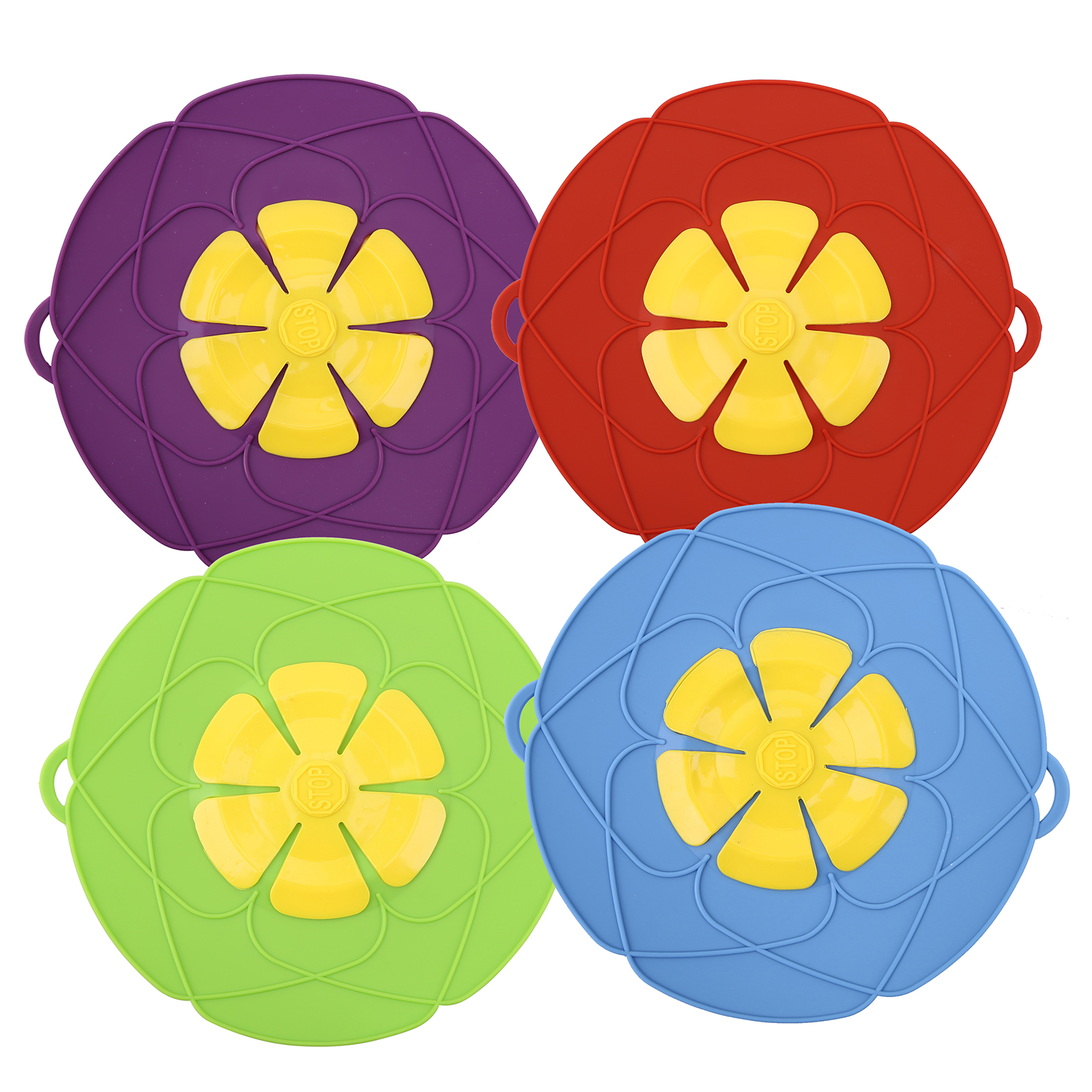 

Spill Stopper Lid, Silicone Boil Cover Safeguard Anti Spill for Bowls, Pots, Blue, 501 Original
