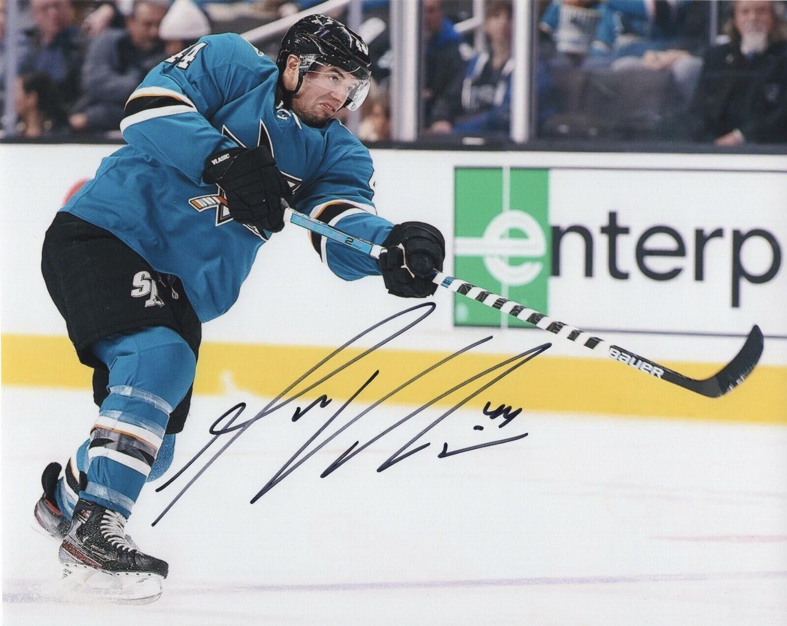 MARC-EDOUARD VLASIC SIGNED AUTOGRAPH SAN JOSE SHARKS 8X10 Photo Poster painting PROOF #3