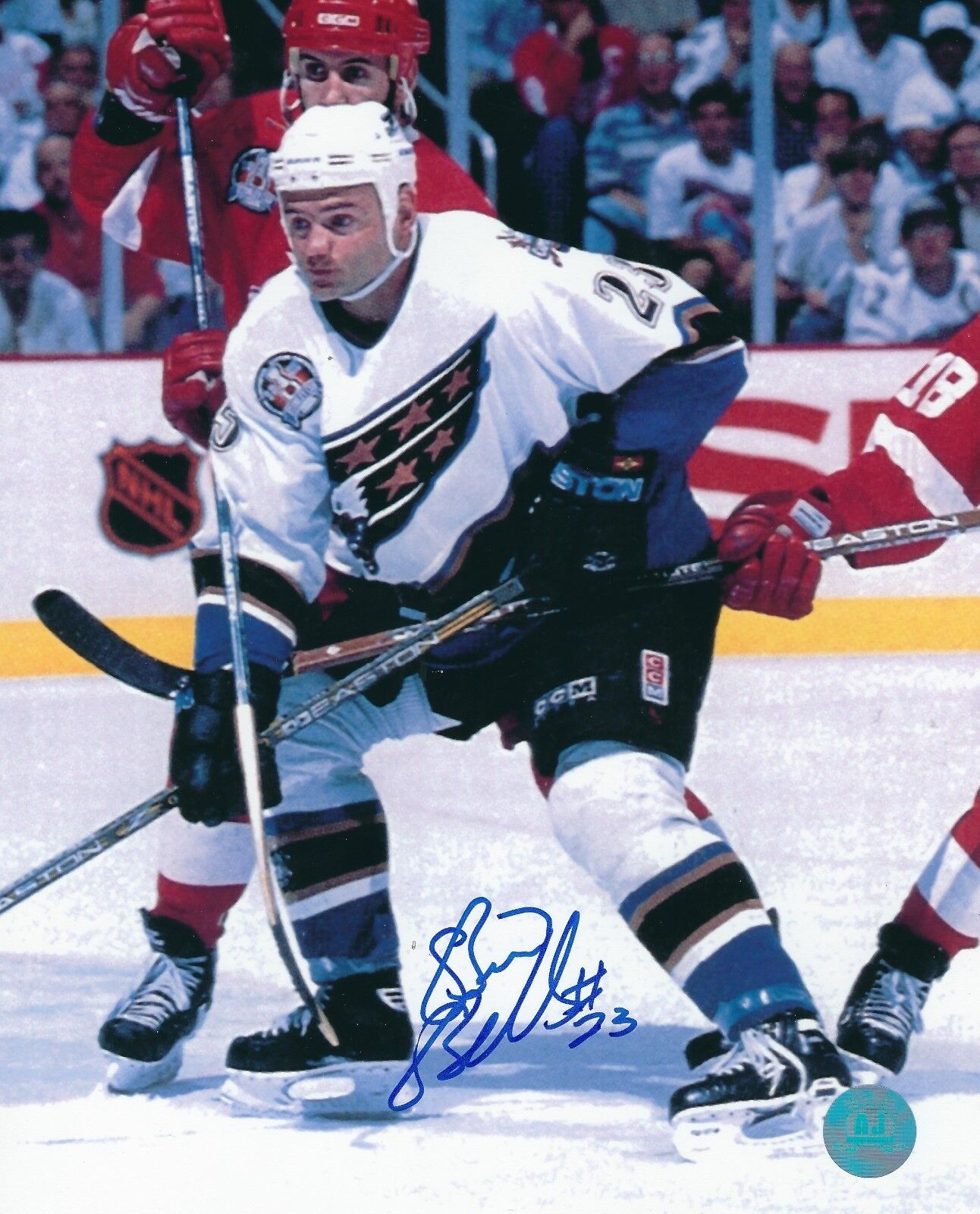 Autographed 8x10 BRIAN BELLOWS Washington Capitals Photo Poster painting - w/COA