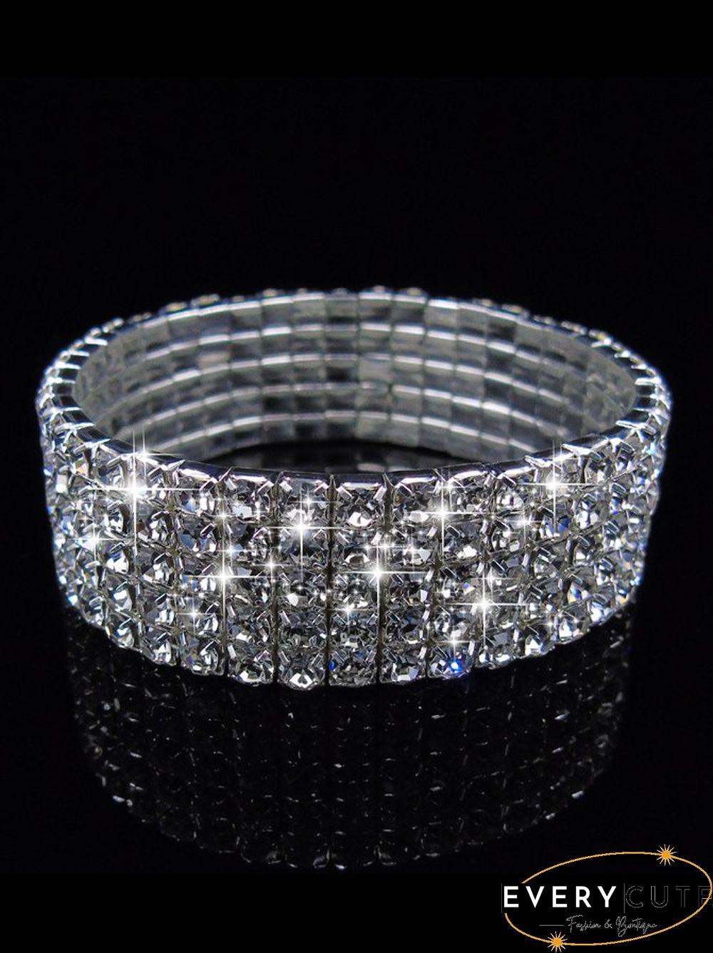 1-5 Row Full Drill Stretch Bracelet Party Bracelet