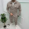 Men's Slim Fit Fashion Jacket Set