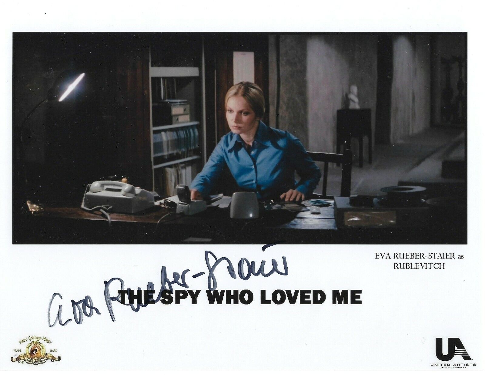 EVA RUEBER STAIER SIGNED 007 JAMES BOND 10x8 Photo Poster painting UACC & AFTAL RD AUTOGRAPH